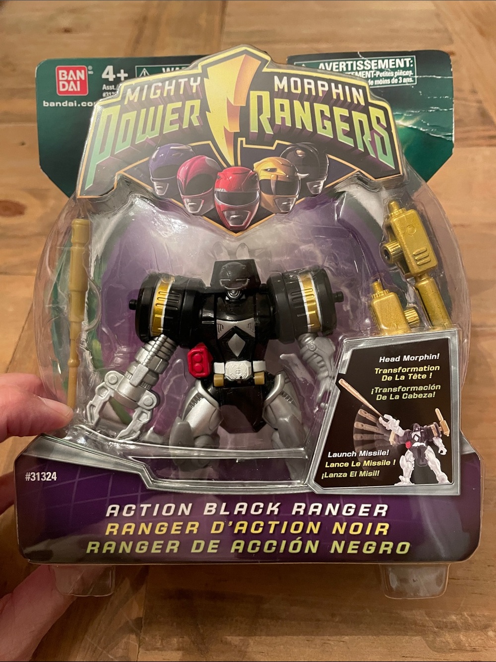 Power Ranger Action Black Ranger 31324